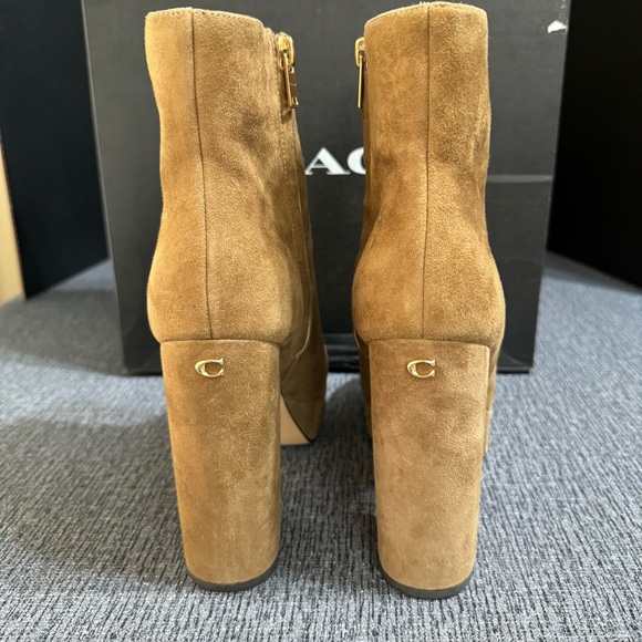 Coach Women’s Iona Suede Block Heel Booties - Picture 12 of 16